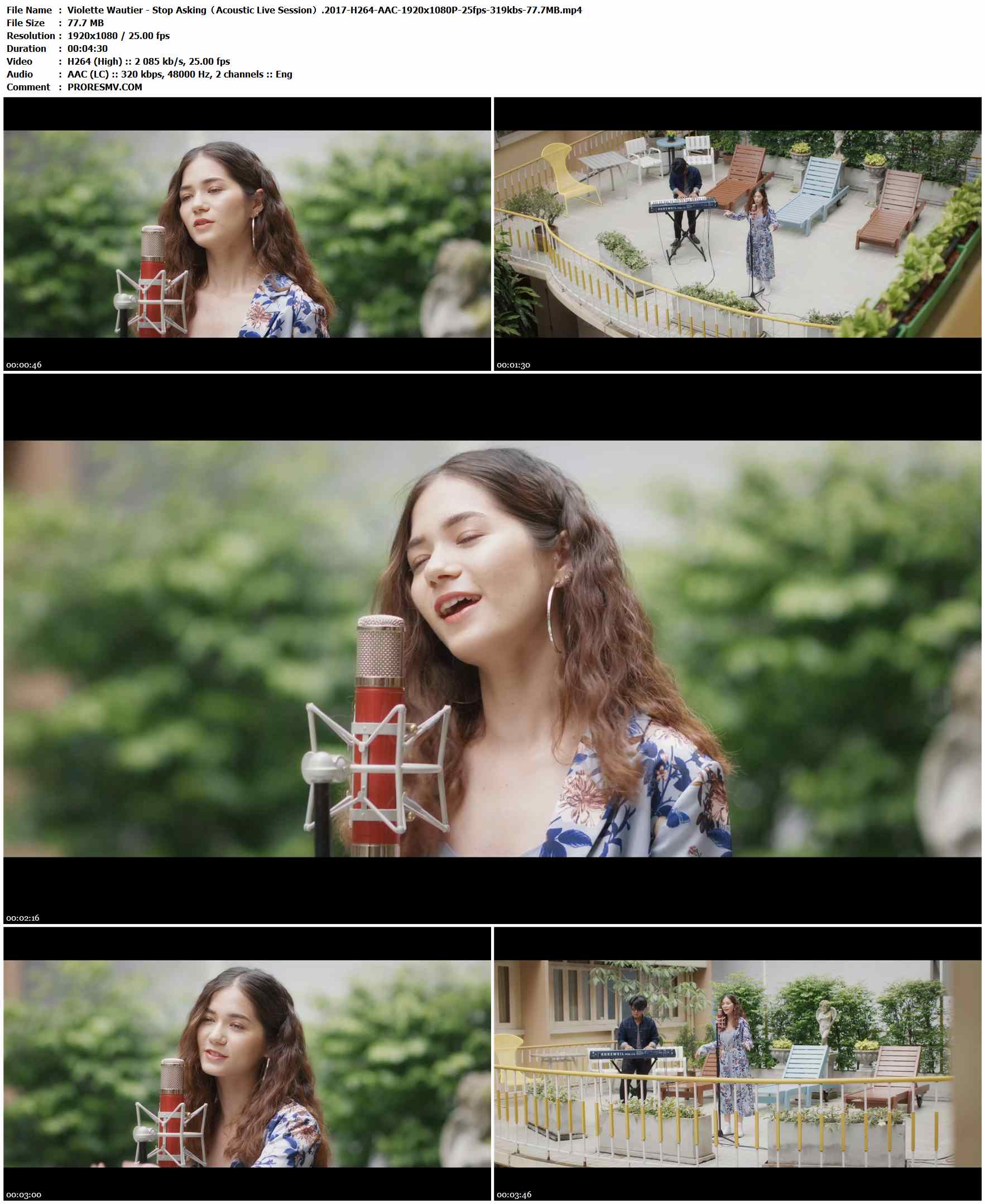 Violette Wautier - Stop Asking（Acoustic Live Session）.2017-H264-AAC-1920x1080P-25fps-319kbs-77.7MB官方MV_高清MV